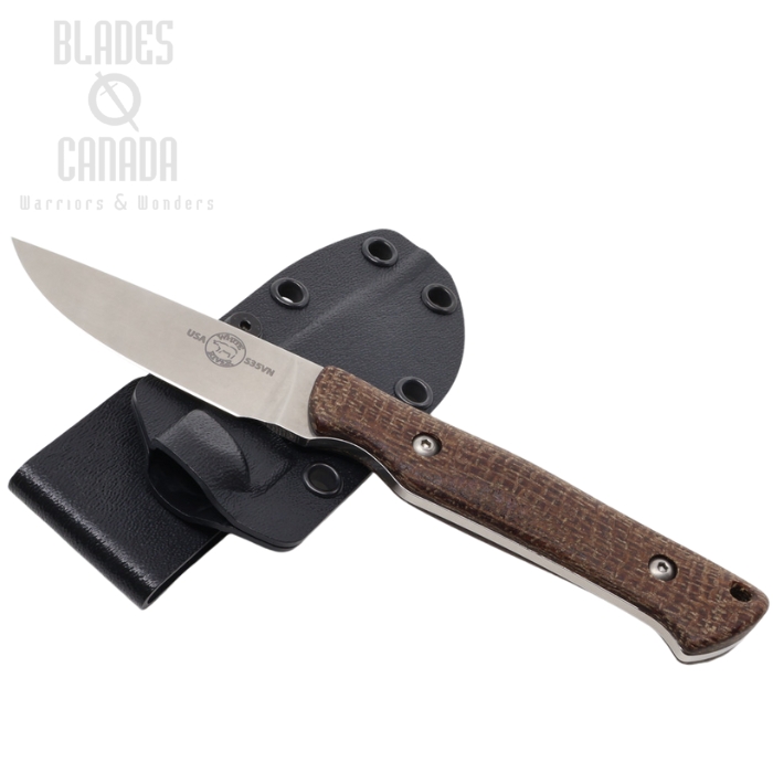 White River Small Game Fixed Blade Knife, MagnaCut, Micarta Black/OD, WRSG-LBO-MAG