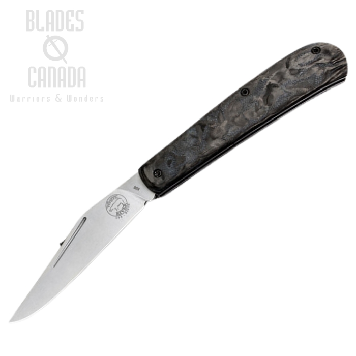 White River Trailhead Trapper Slipjoint Folding Knife, CPM S35VN, Carbon Fiber Burl, WRTHT-CFB