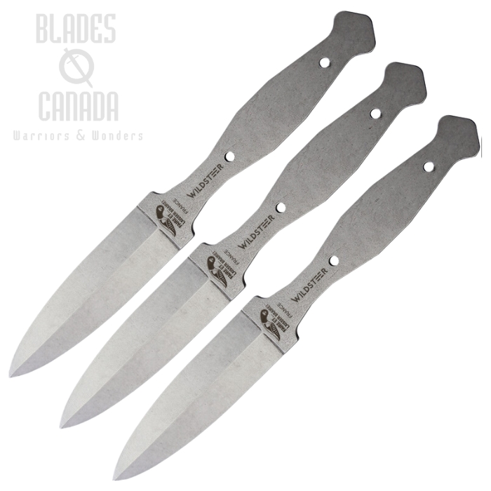 WildSteer Mosquito Throwing Knife Set, Stonewash, WSMOS01