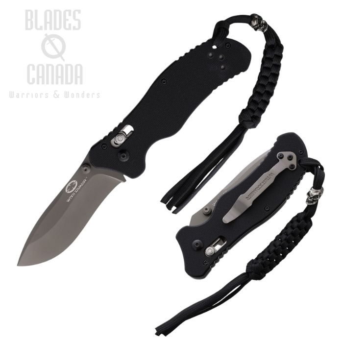 Witharmour Eagle Claw Axis Lock Folding Knife, 440C, G10 Black, WAR041BK