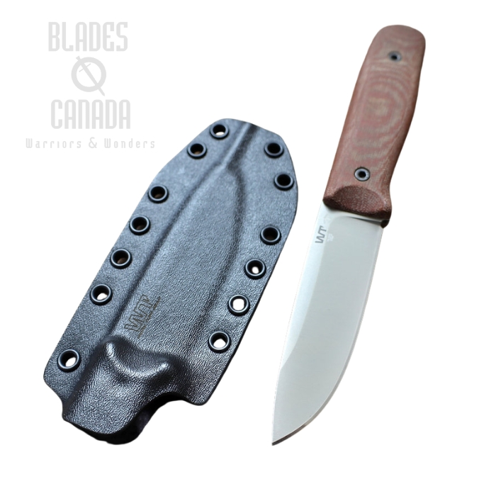 Work Tuff Gear Forester Gen 3 Fixed Blade Knife, K329 Satin, Micarta Canvas, Kydex Sheath (image for) Work Tuff Gear Forester Gen 3 Fixed Blade Knife, K329 Satin, Micarta Canvas, Kydex Sheath