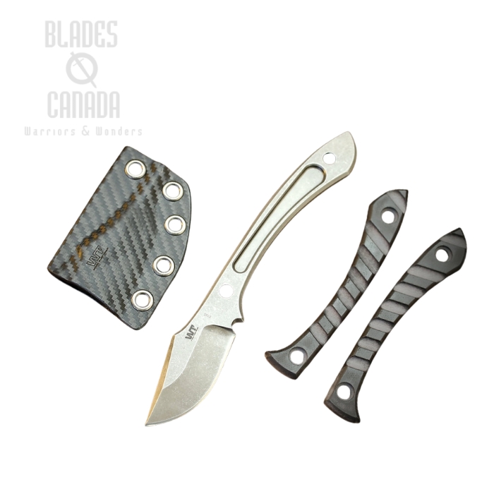 Work Tuff Gear Lightfoot Fixed Blade Knife, K329 Dark Washed, G10 Black, CF Kydex Sheath (image for) Work Tuff Gear Lightfoot Fixed Blade Knife, K329 Dark Washed, G10 Black, CF Kydex Sheath