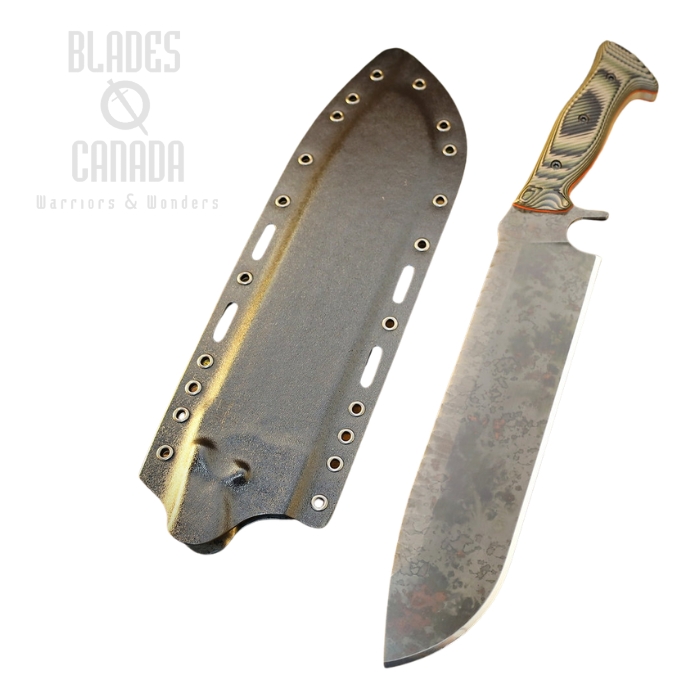 Work Tuff Gear Mt. Man Fixed Blade Knife, K329 Dark Washed, G10 Camo, Kydex Sheath (image for) Work Tuff Gear Mt. Man Fixed Blade Knife, K329 Dark Washed, G10 Camo, Kydex Sheath