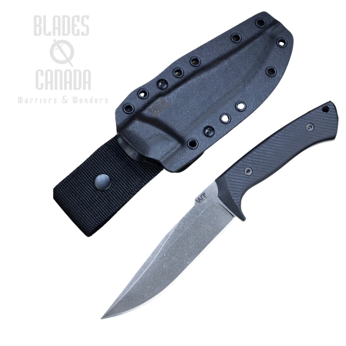 Work Tuff Gear Steadfast Fixed Blade Knife, K329 Dark Washed, G10 Black, Kydex Sheath (image for) Work Tuff Gear Steadfast Fixed Blade Knife, K329 Dark Washed, G10 Black, Kydex Sheath