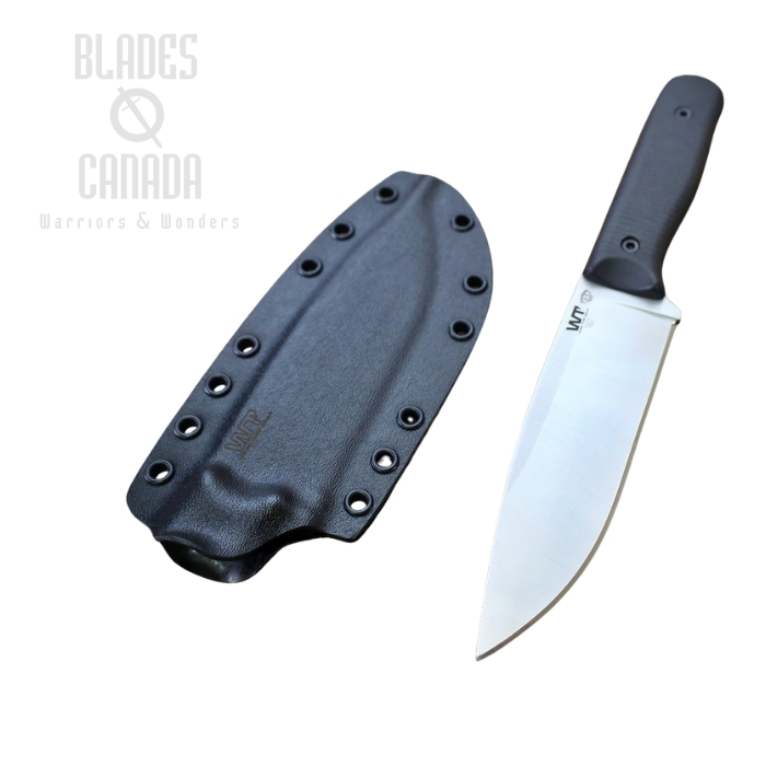 Work Tuff Gear Voyageur Gen 2 Fixed Blade Knife, K329 Satin, G10 Black, Kydex Sheath (image for) Work Tuff Gear Voyageur Gen 2 Fixed Blade Knife, K329 Satin, G10 Black, Kydex Sheath