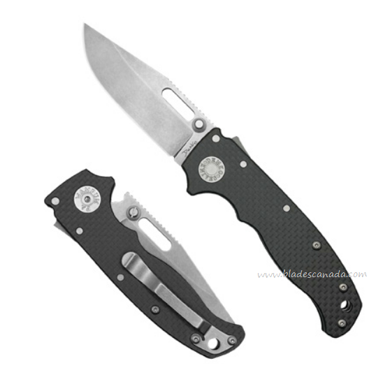 Demko AD20.5 Shark Lock Folding Knife, S35VN Clip Point, Carbon Fiber