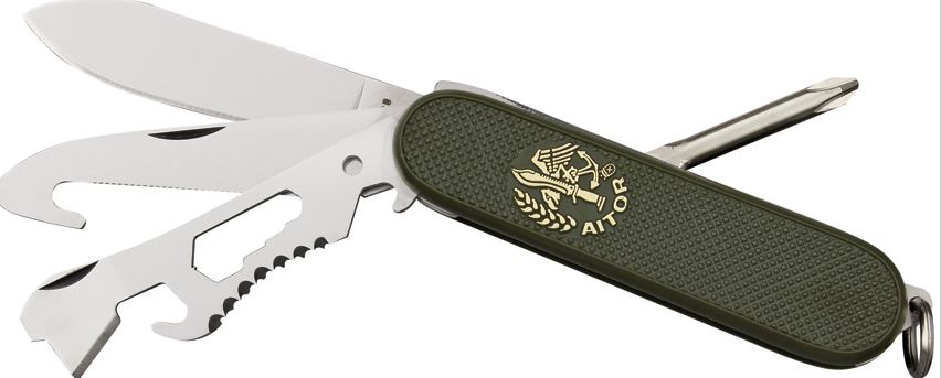 Aitor Escape Penknife Multitool - OD Green