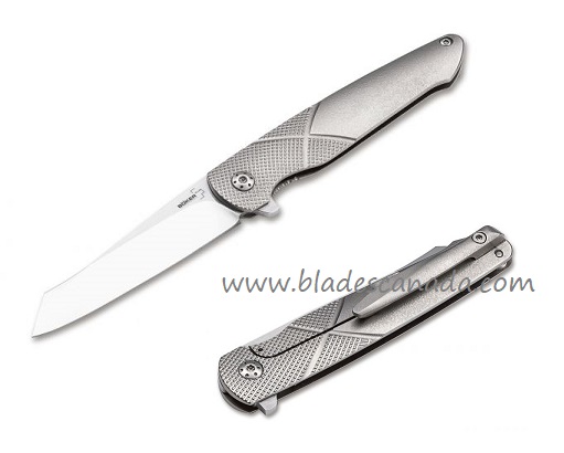 Boker Plus Gent-X Framelock Flipper Knife, 440C, Titanium, 01BO261