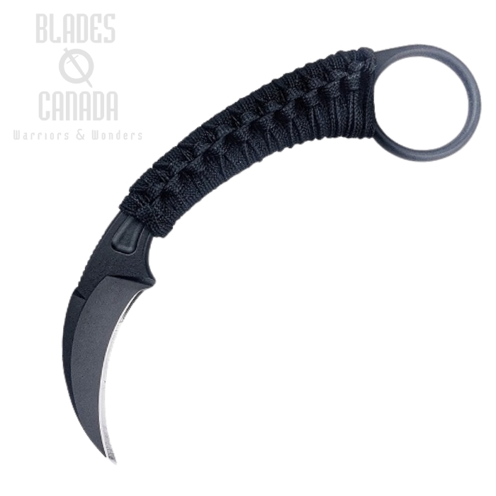 Bastinelli Pika Karambit Fixed Blade Knife, N690Co, Cord Wrapped, BC-12BW