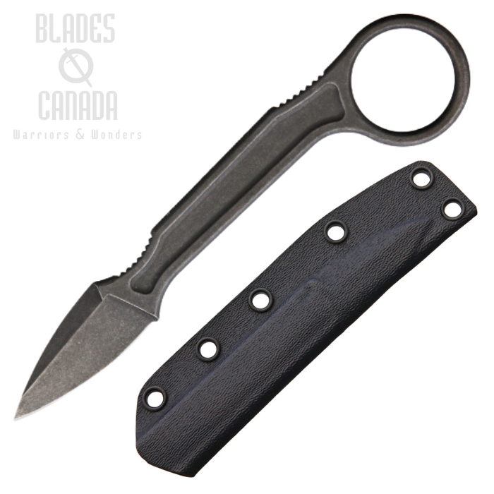 Bastinelli Creations SPADE Fixed Blade Knife, N690 SW, Kydex Sheath, BAS223