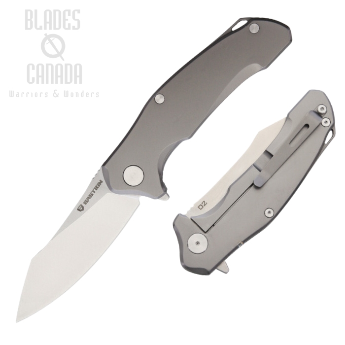 Bastion EDC Braza Flipper Framelock Knife, D2, Stainless Steel, BSTN208