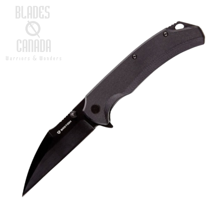 Bastion Talon Flipper Folding Knife, D2 Black, G10 Black, BSTN2391