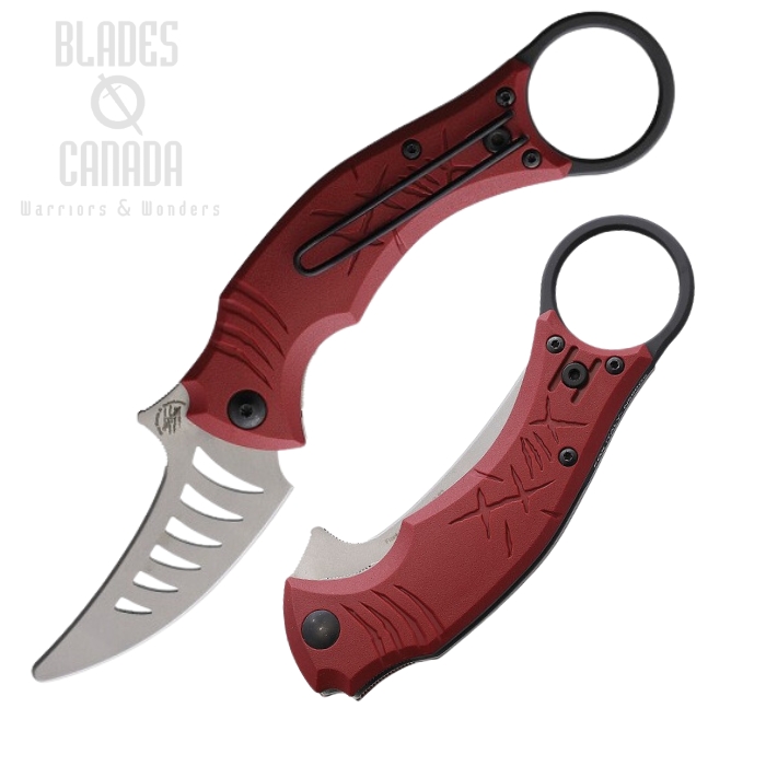 Bastinelli Creations Mako Training Folding Knife, N690, G10 Red, BAS18T