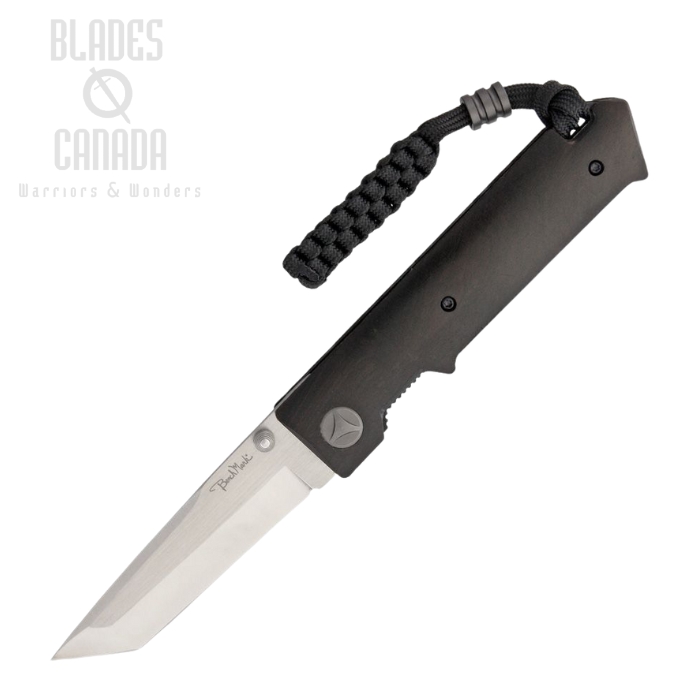 BenchMark Tanto Folding Knife, D2, Wood Black, BMK065