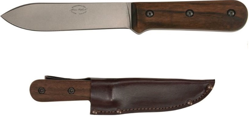 Ka-Bar Becker Kephart Fixed Blade Knife, 1095 Cro-Van, Leather Sheath, KaBK62