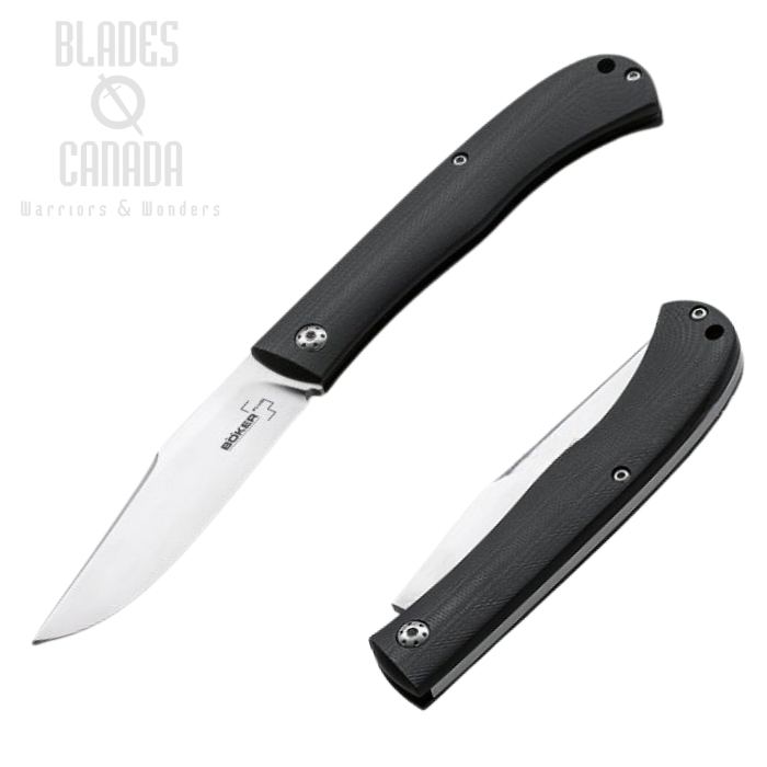 Boker Plus Slack Slipjoint Folding Knife, VG10, G10 Black, 01BO065