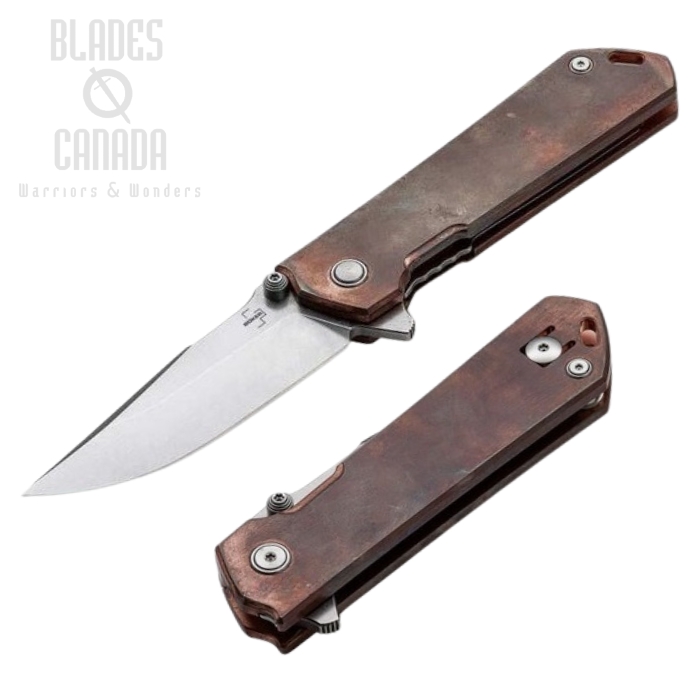 Boker Plus Kihon Flipper Folding Knife, Assisted Opening, D2, Copper Handle, 01BO165