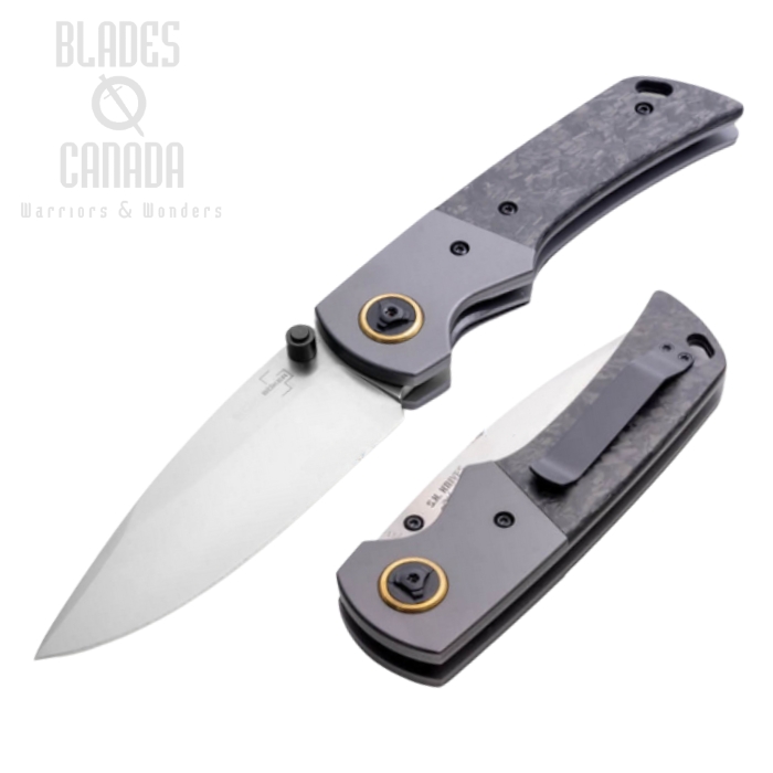 Boker Plus Gulo Pro Folding Knife, D2, Titanium/Marble CF, 01BO177