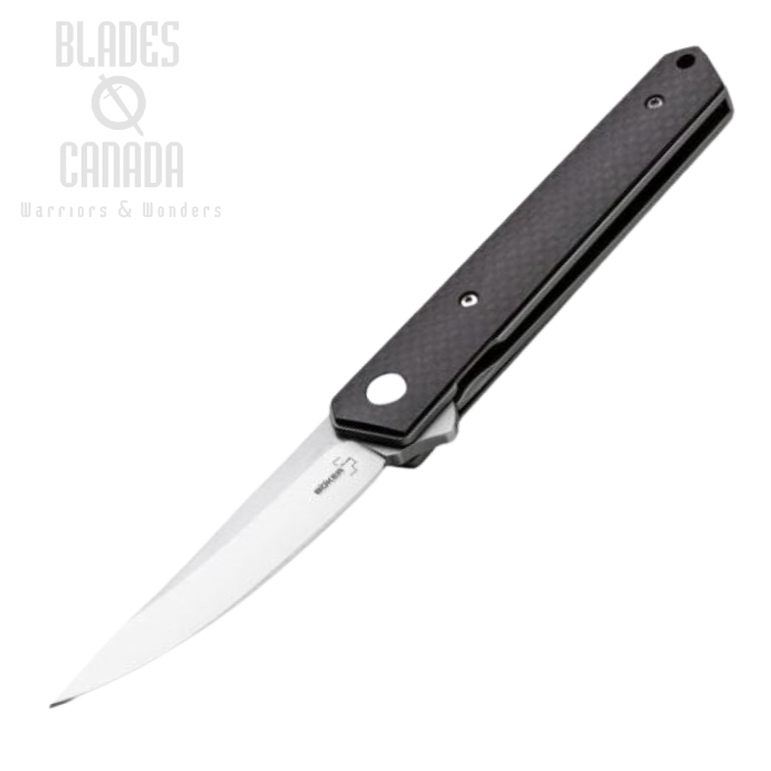 Boker Plus Kwaiken Mini Flipper Folding Knife, VG10, Carbon Fiber, 01BO283