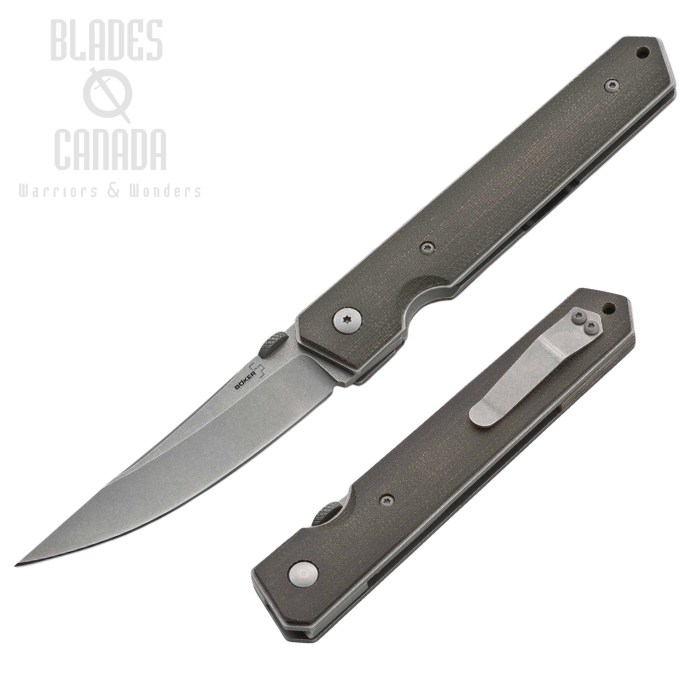 Boker Plus Kwaiken Folding Knife, AUS 8, Micarta Handle, 01BO291