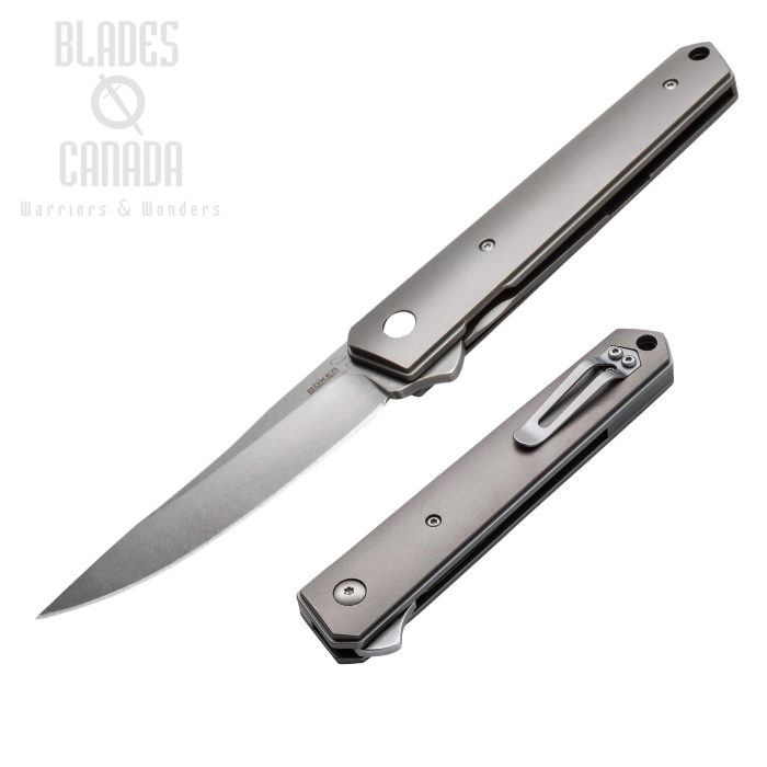 Boker Plus Kwaiken Flipper Folding Knife, VG10, Titanium, 01BO296