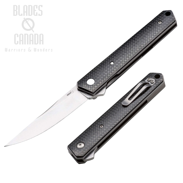 Boker Plus Kwaiken Flipper Folding Knife, VG10, Carbon Fiber, 01BO298