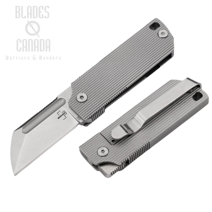 Boker Plus BabyX Framelock Folding Knife, D2, Steel Handle, 01BO366