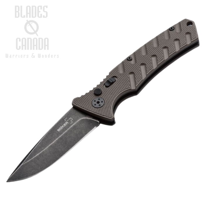 Boker Plus Strike Spearpoint EDC Manual Folding Knife, D2, Aluminum, 01BO459