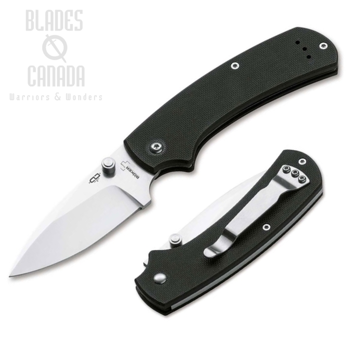 Boker Plus XS Drop Slipjoint Folding Knife, 440C, G10 Black, 01BO533