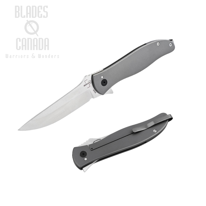 Boker Plus 'The Escort' Flipper Folding Knife, Nitro-V, Stainless Steel, 01BO638