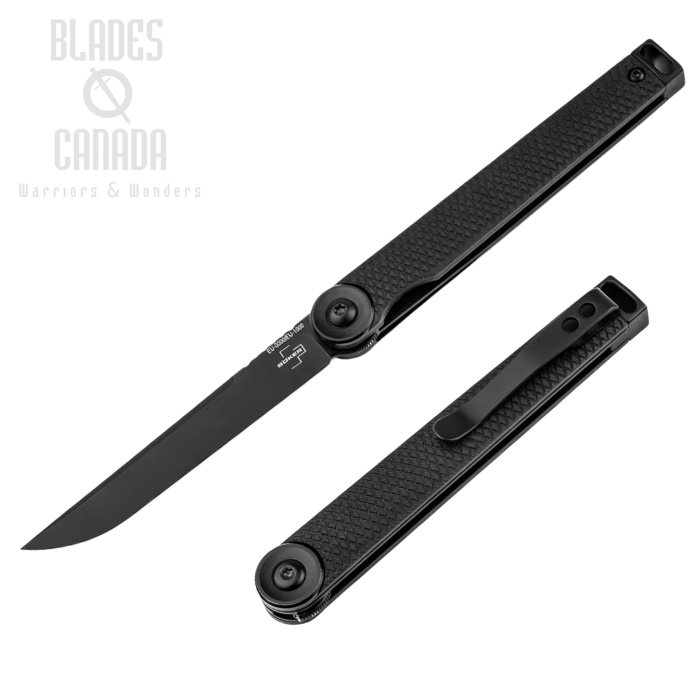 Boker Plus Kaizen Flipper Folding Knife, CPM S35VN Black, G10 Black, 01BO689