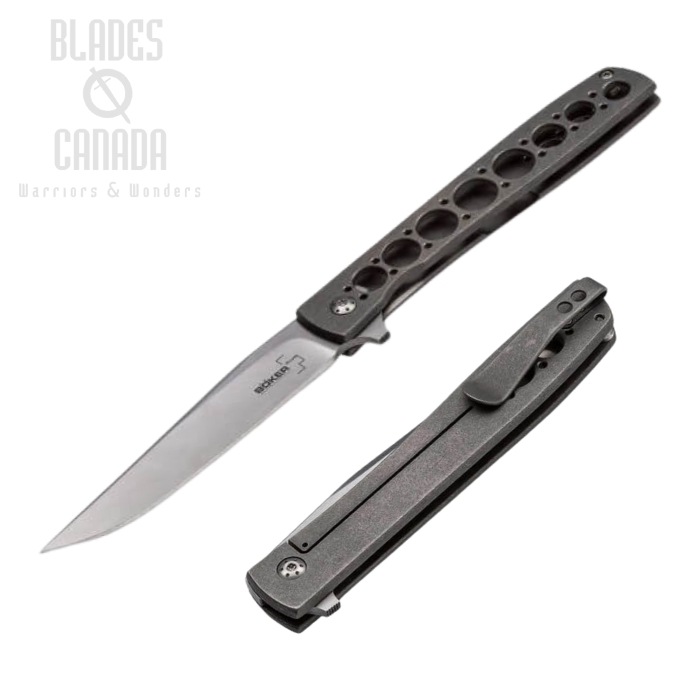 Boker Plus Urban Trapper Grand Framelock Flipper Knife, VG10, Titanium, 01BO736