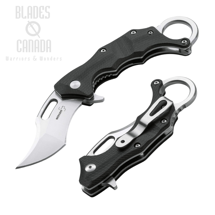 Boker Plus Wildcat Karambit Folding Knife, D2, G10 Black, 01BO772