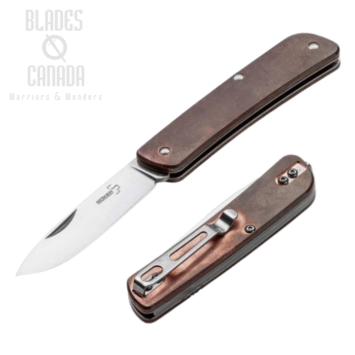 Boker Plus Tech Tool Copper 1 Slipjoint Folding Knife, 12C27 Sandvik, Copper Handle, 01BO855