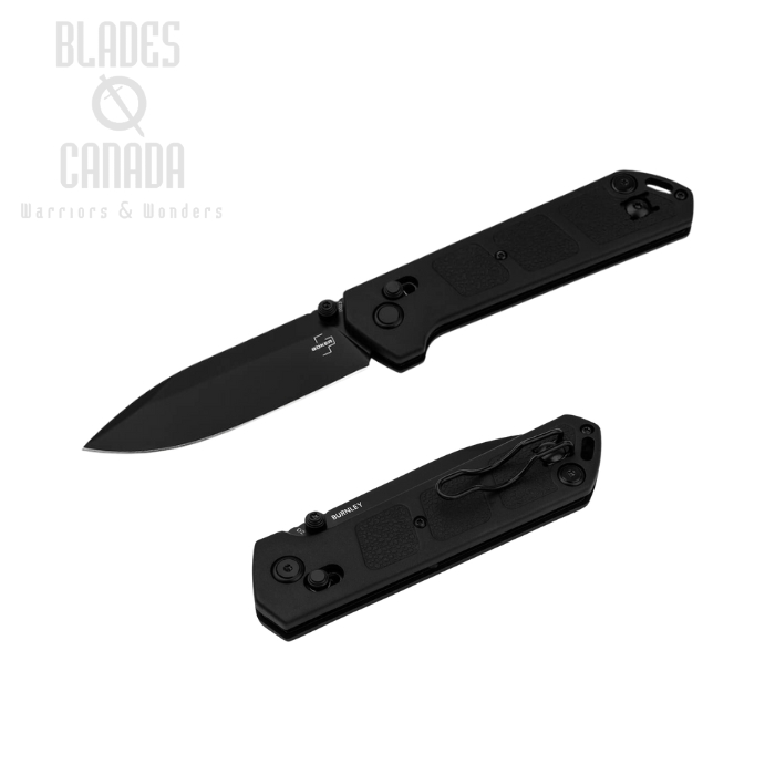 Boker Plus Kihon All Black Folding Knife, D2 Black, Nylon Black, 01BO905