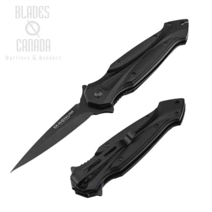 Boker Magun Starfighter 2.0 Dagger Folding Knife, Assisted Opening, 440A, G10 Black, 01RY269