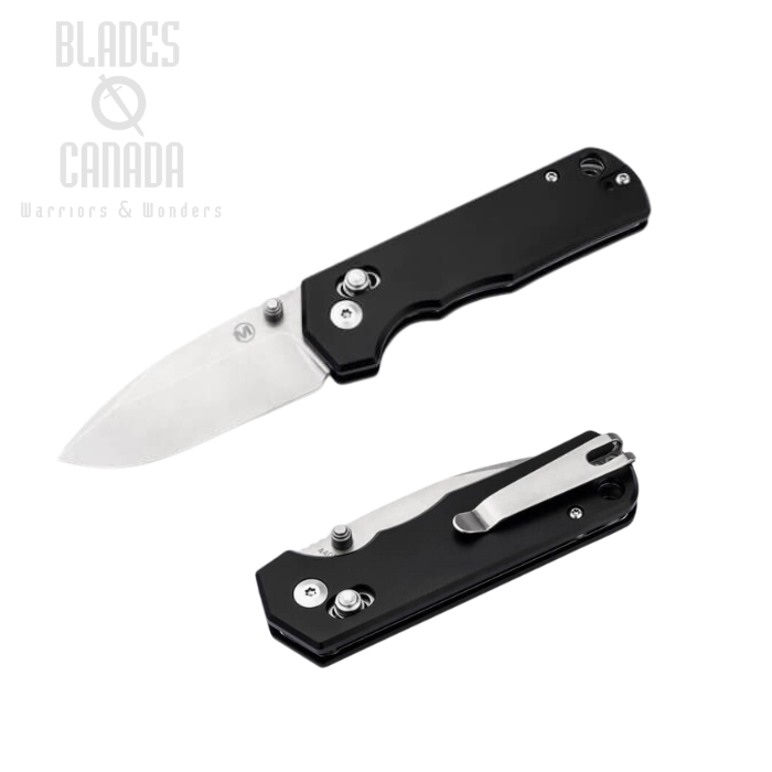 Boker Magnum Rockstub Folding Knife, 440 Stainless, Aluminum Black, 01SC091