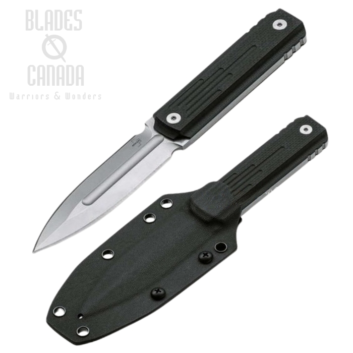 Boker Plus Omerta Dagger Fixed Blade Knife, D2, G10, Kydex Sheath, 02BO032