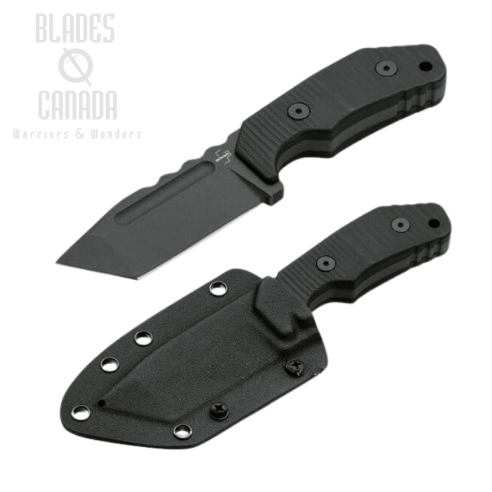 Boker Plus Little Dvalin Fixed Blade Knife, D2 Tanto, G10, Kydex Sheath, 02BO034