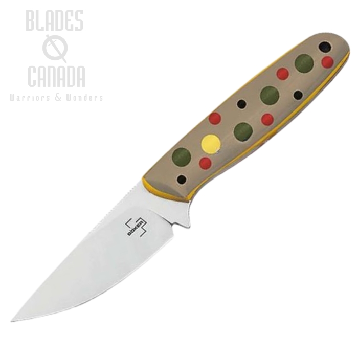 Boker Plus The Brook Brown Trout Fixed Blade Knife, VG10, G10, Kydex Sheath, 02BO067