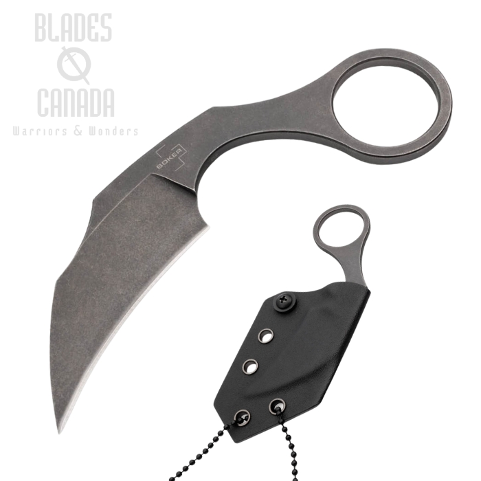 Boker Plus Bad Moon Fixed Blade Knife, D2, Steel Construction, Kydex Sheath, 02BO078