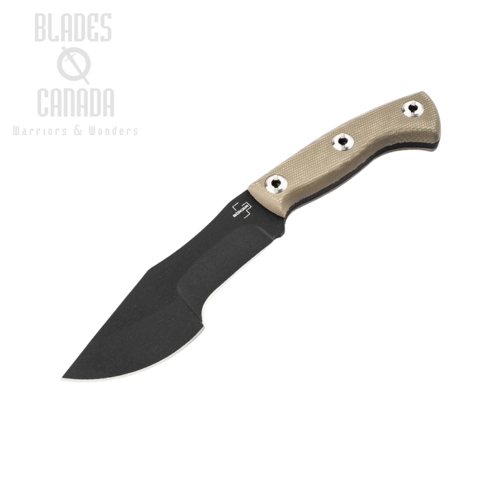 Boker Plus Mini Tracker 2.0 Knife, 1095 Carbon, Micarta Olive, Kydex Sheath, 02BO113