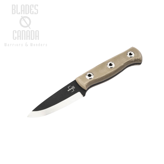 Boker Plus Vigtig 2.0 Fixed Knife, 1095 Carbon, Micarta Brown, Kydex Sheath, 02BO116