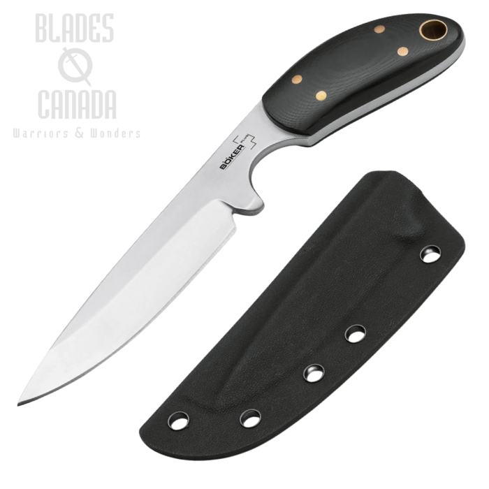 Boker Plus Fixed Blade Knife, 440C, G10 Black, Kydex Sheath, 02BO522