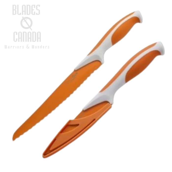 Boker Kitchen Colour Cut Bread Knife, Apricot Orange w/Guard, 03CT303