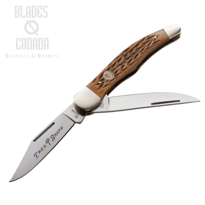 Boker Traditional Hunter Slipjoint Folding Knife, Carbon Steel, Bone Handle, 110273BB