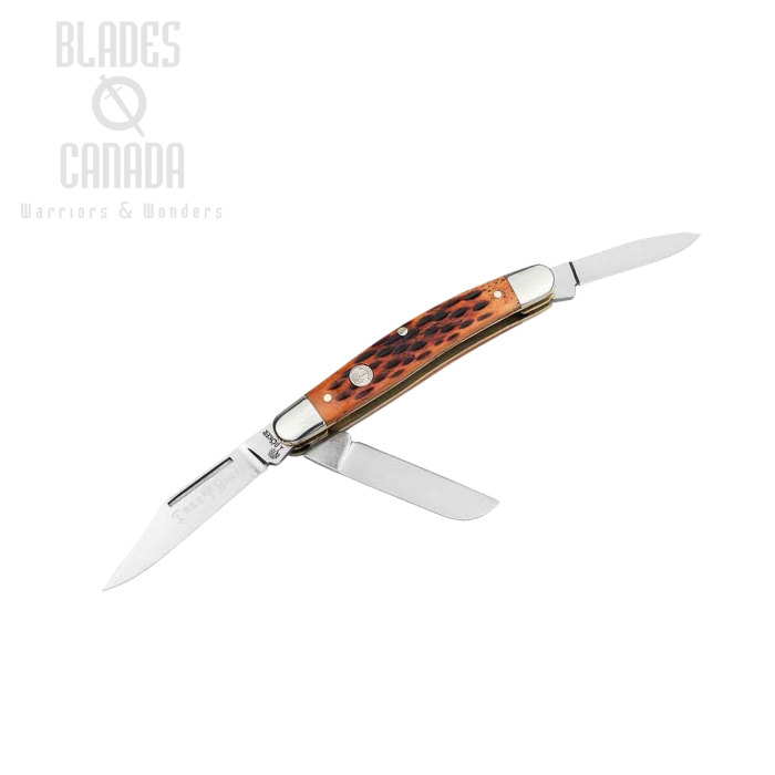 Boker Germany Traditional 2.0 Medium Stockman Knife, D2, Jigged Bone Brown, 110852