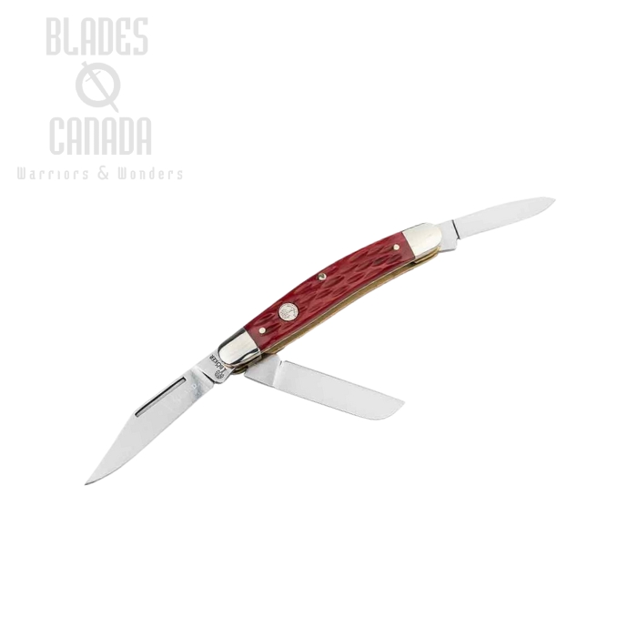 Boker Germany Traditional 2.0 Medium Stockman Knife, D2, Jigged Bone Red, 110855