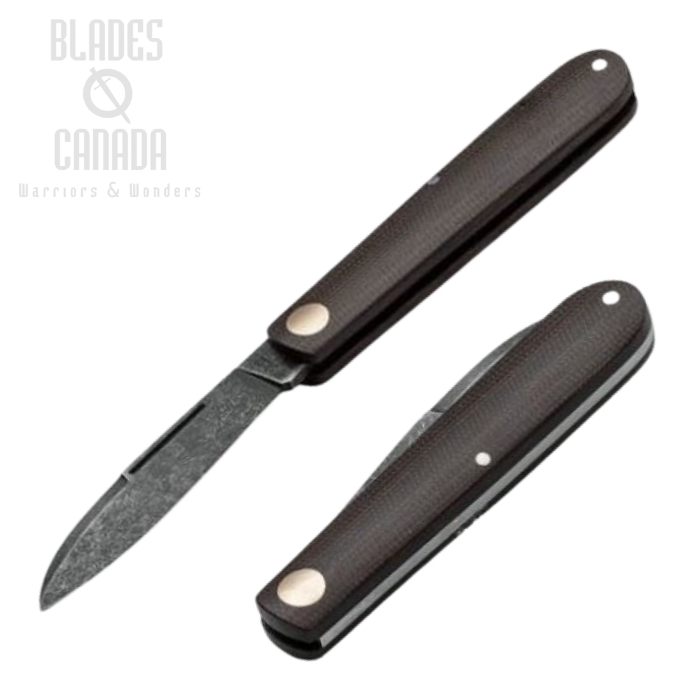 Boker Germany Barlow Prime EDC Slipjoint Folding Knife, O1 Carbon Steel, Micarta, 115942