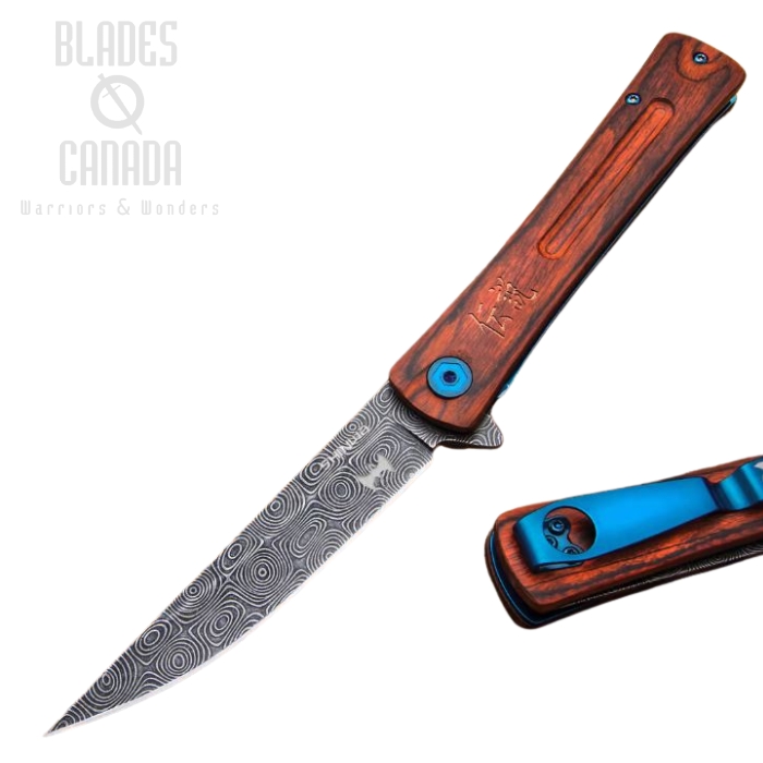 Shinwa Bloodwood Tanto Flipper Folding Knife, Stainless Steel, KZ1065 (image for) Shinwa Bloodwood Tanto Flipper Folding Knife, Stainless Steel, KZ1065
